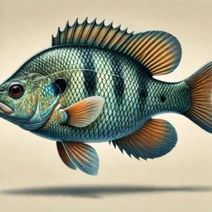 A-realistic-full-body-illustration-of-a-hybrid-bluegill-fish.-The-fish-has-a-deep-laterally-compressed-body-with-a-mix-of-blue-and-green-hues